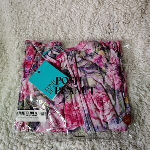Posh Peanut Pink Floral Zip Pajama